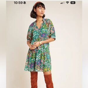 Anthropologie Maeve Tunic Floral Dress Size Small